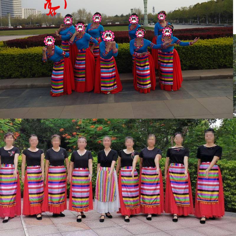 Tibetan dance apron plaza, Tibetan strips of a belt-a-banded national dance costume