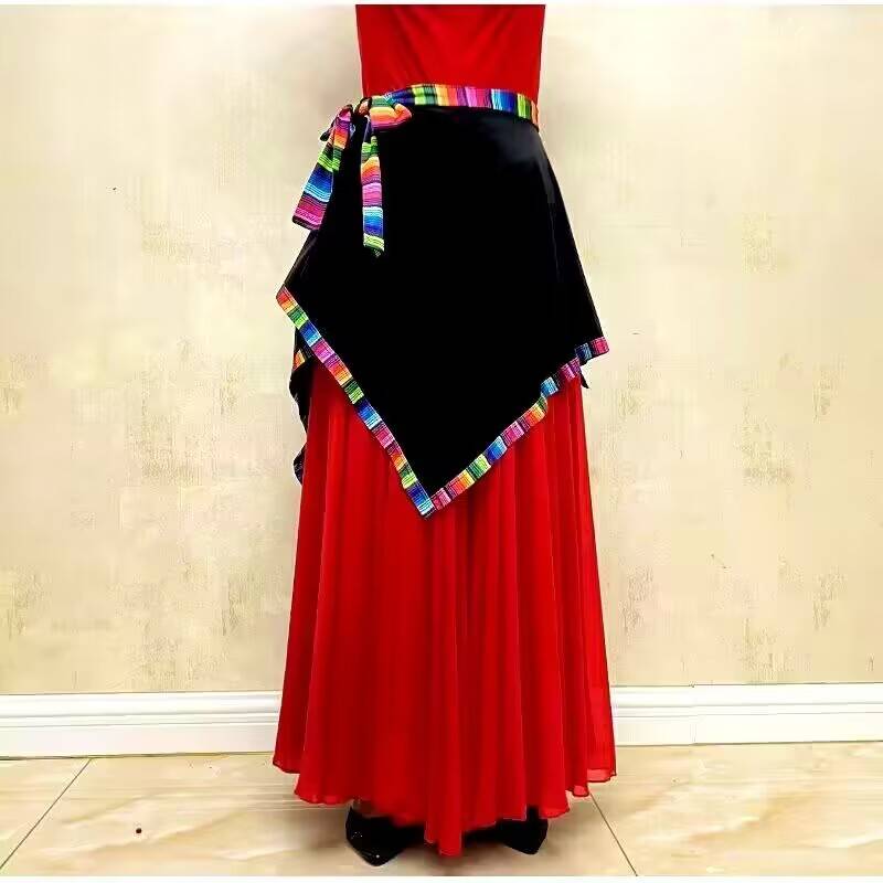 National April Performance Dancing Practice Fart Skirt (April Wrapywaste) Well -Complex Plaza Dance Tibetan Dance