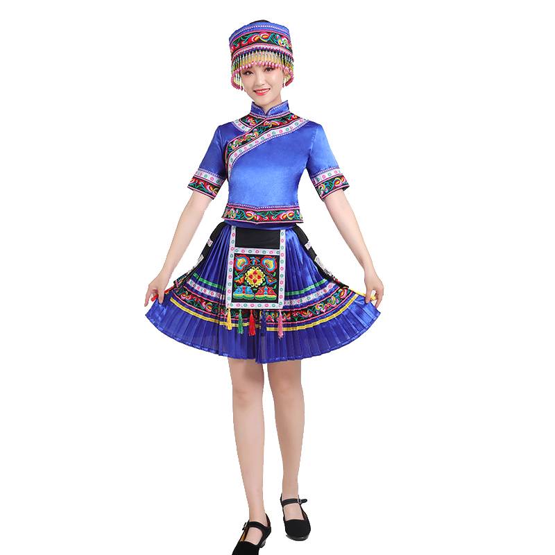 Miao Performance Services Women's Ethical Embroidered Clothing Yi Study Tujia Dance Performance Service Miao Costume