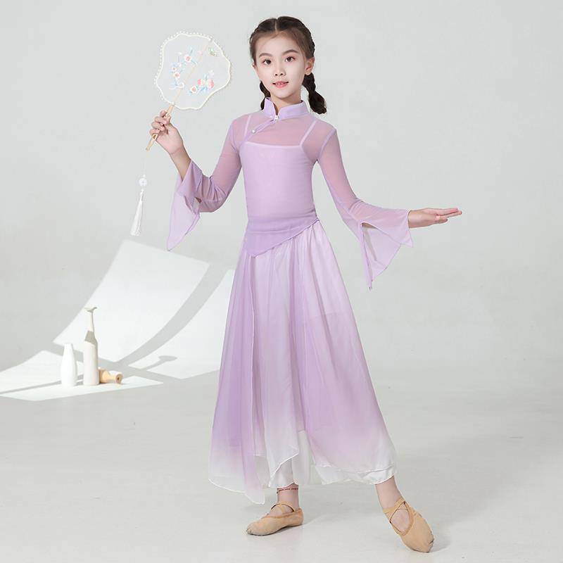 Children's classical dance service Chinese dance body rhyme training gauze girl ethnic dance fan dance gradient performance service