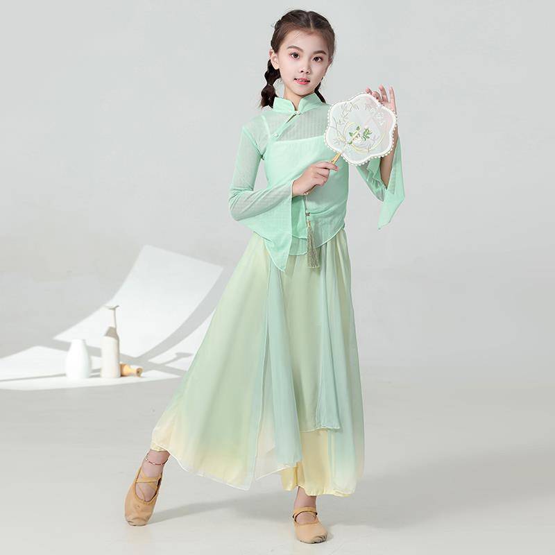 Children's classical dance service Chinese dance body rhyme training gauze girl ethnic dance fan dance gradient performance service
