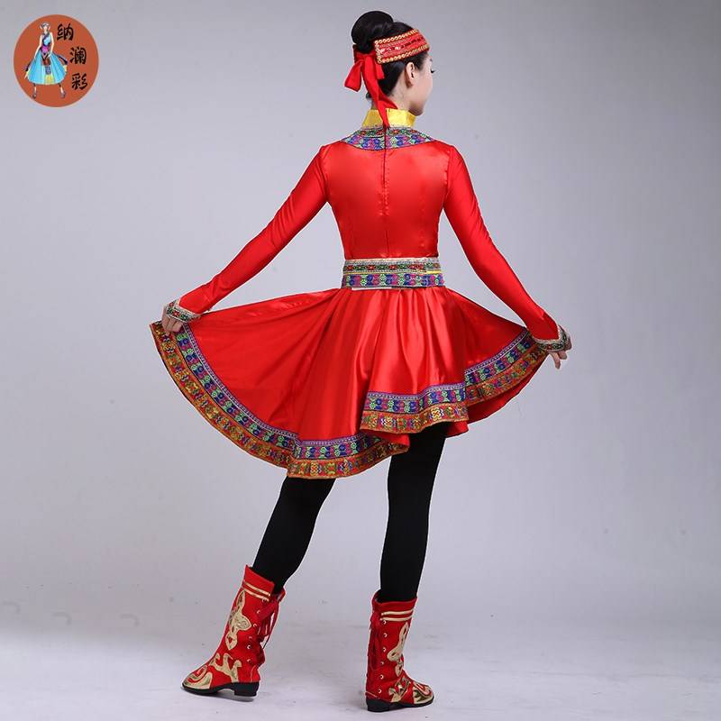 New Mongolian Performance Services Women's Wear and Ethnic Minorities Dance Clothing Stage Performance Clothing Mongolian Mongolian Robe