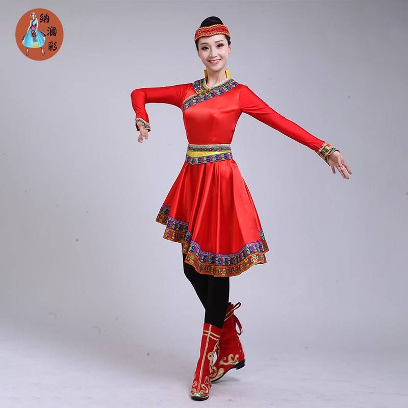 New Mongolian Performance Services Women's Wear and Ethnic Minorities Dance Clothing Stage Performance Clothing Mongolian Mongolian Robe