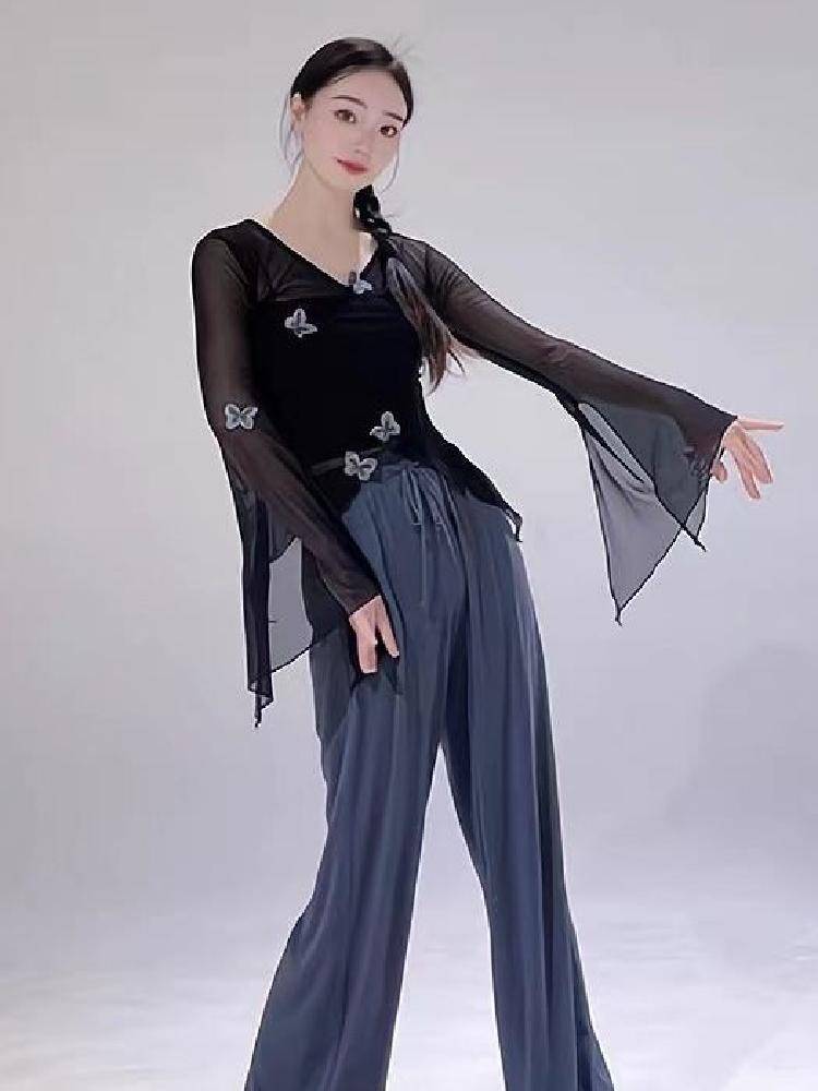 2024 Classical Dance Gravity Butterfly Body Rhymes Yiyi Art Examination Extraordinary Dance National Dance Practice Performance Set Women