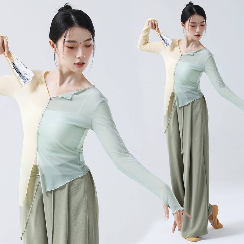 Classical dance dance clothing female body rhymes, gauze fairy, elegant Chinese dance exercise table acting, admitted to the jacket autumn