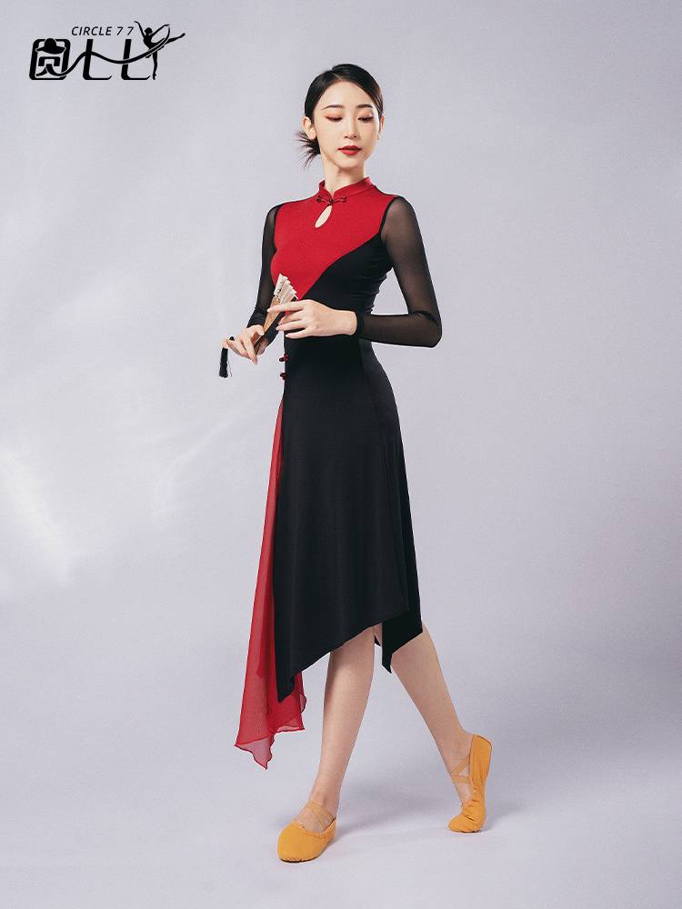 Classical dance clothing Chinese dance body rhyme cheongsam dress national dance exercise, national style adult performance service girl