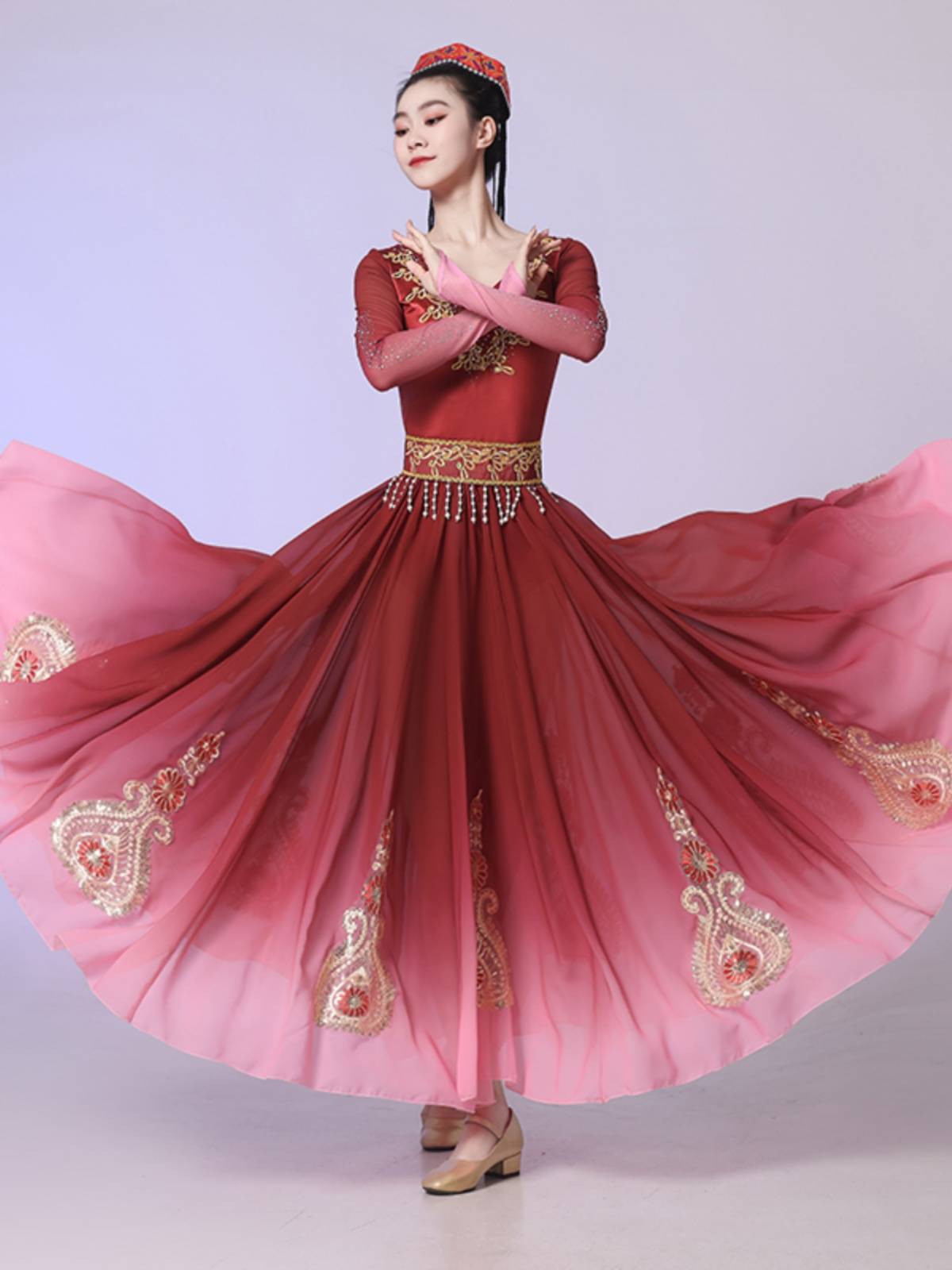 New Xinjiang Dance Our Performance Dance Dance Dance Dance Dance Dance Dress Practice Women's Plaza