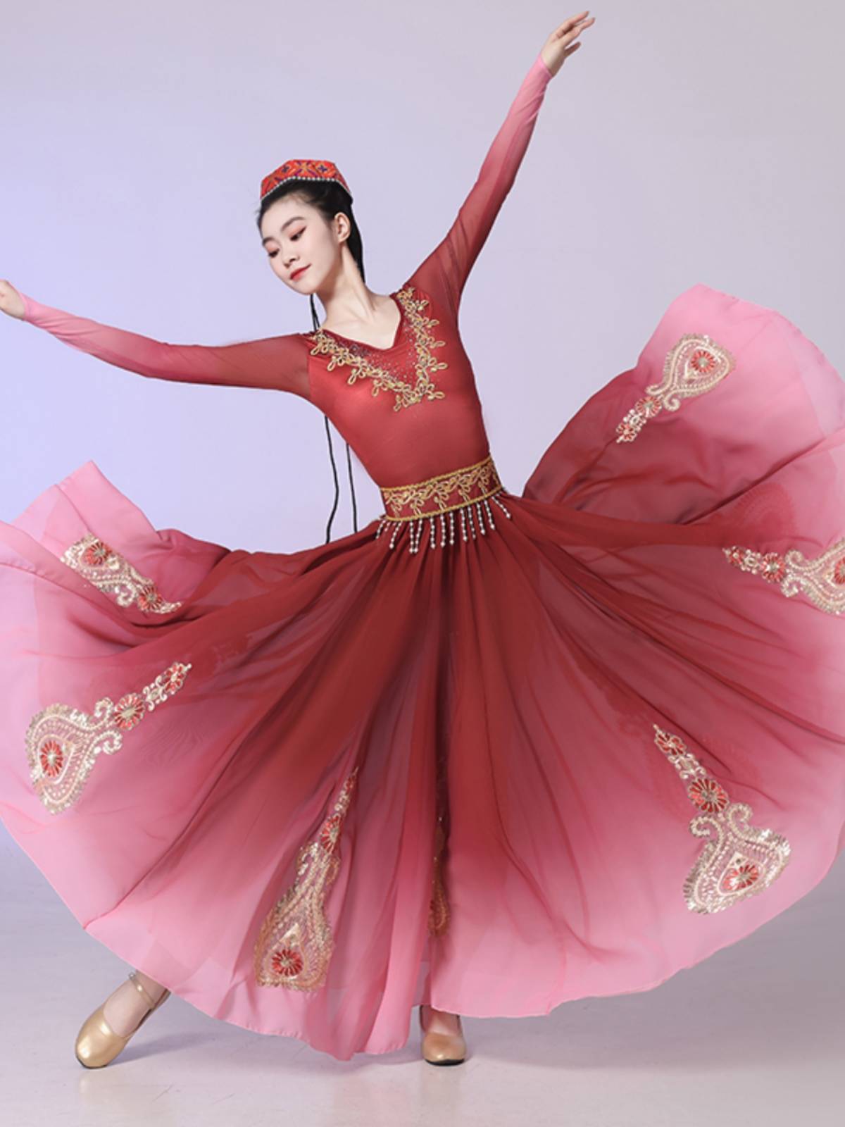 New Xinjiang Dance Our Performance Dance Dance Dance Dance Dance Dance Dress Practice Women's Plaza