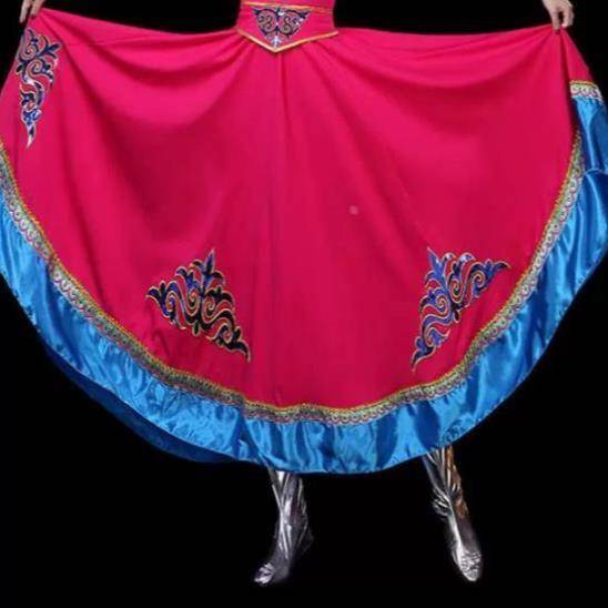 New Plaza Dance Spring Tibetan Mongolian Mongolian Dance Boilet Skirt Skirt National Dance New Performance Clothing