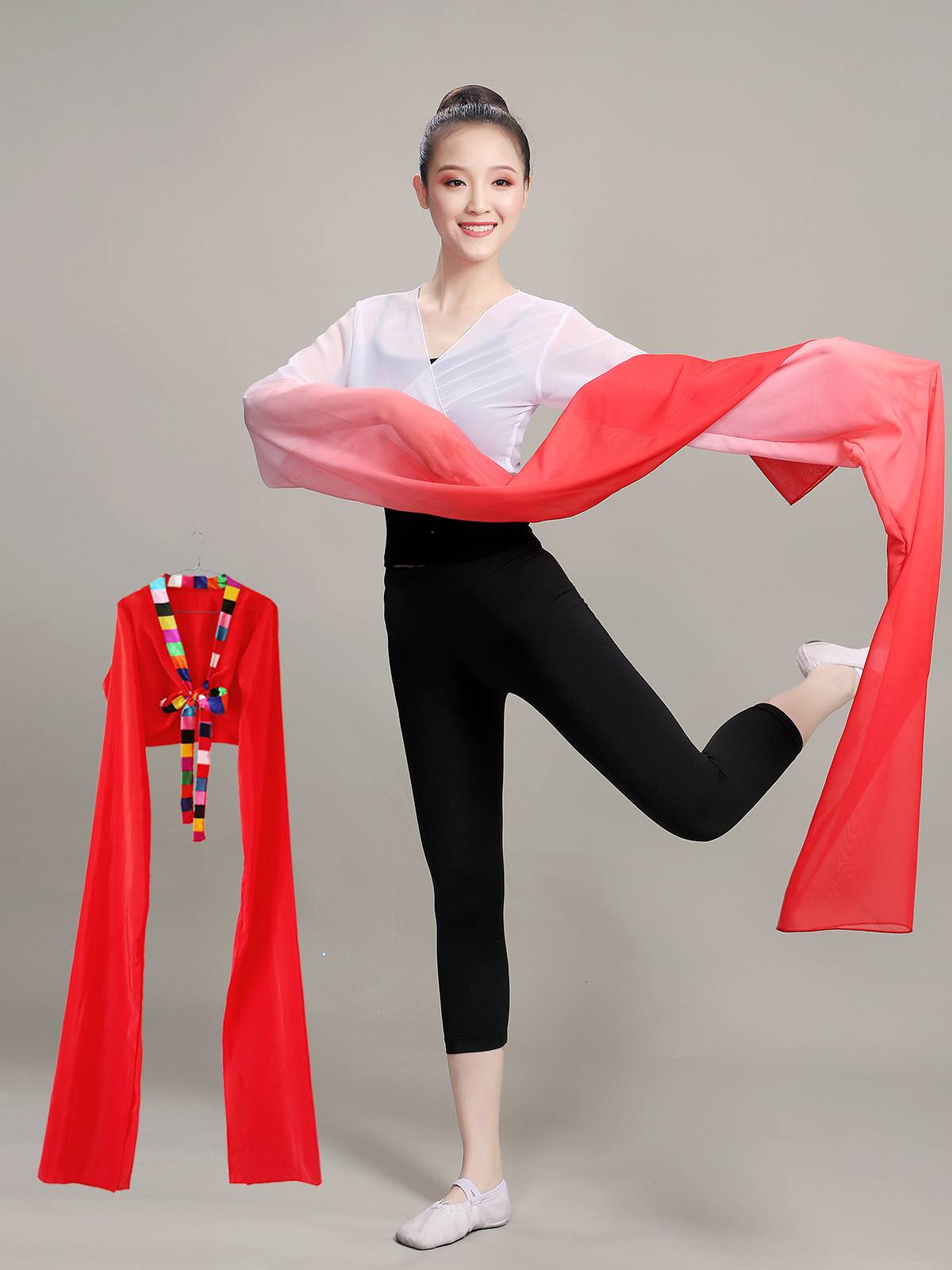 Water sleeve dance clothes top female Tibetan nation dance shocking classical dance exercise skills sleeve throwing sleeve adult performance service