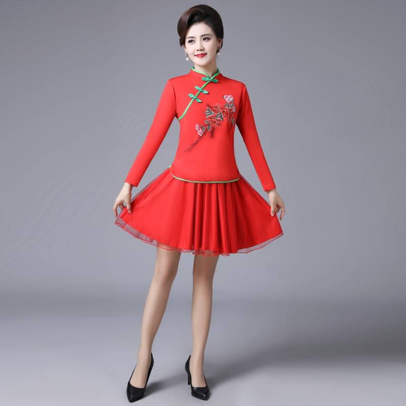 Yangge suit performance service 2023 new middle -aged fan classical dance national dance clothing square dance performance service