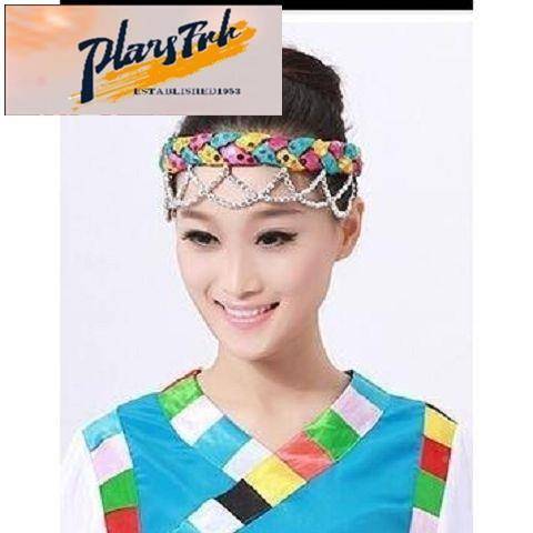 Special Tibetan Dance Performance Headgear Little Ethnic Dance Terminal Graduate Female Tibetan clothes Tibetan Tibetan Headgear