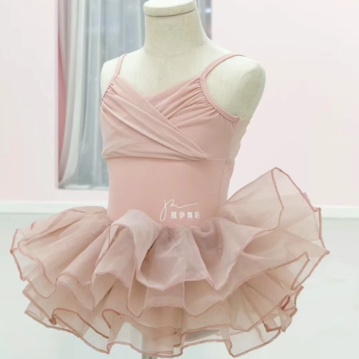 New summer children's dance service girl suspender practice service children's ballet national Chinese dance test -level body skirt