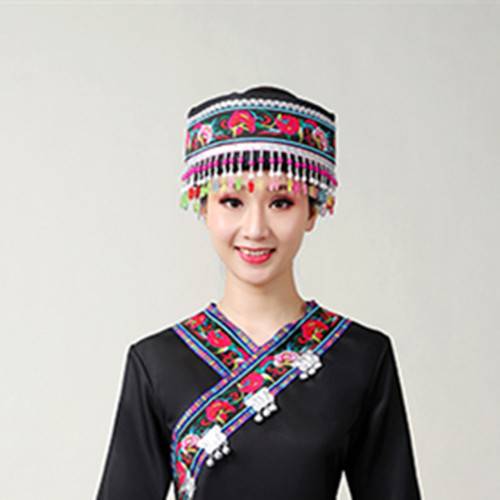 Ethical hat Miao headdress, Yunnan Guizhou stage performances, clothing hats, women's nation adult headdress