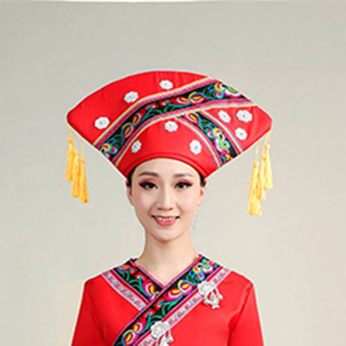 Ethical hat Miao headdress, Yunnan Guizhou stage performances, clothing hats, women's nation adult headdress