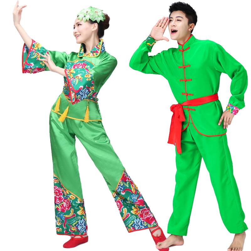 Yangge suit performing women's new Northeast ethnic style big flower cloth set waist drums drum service lantern dance clothing