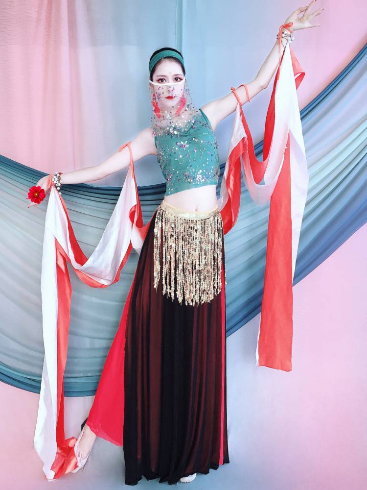 The new summer flying sky classical dance performance service young children's nation Dunhuang dance watch acting children's Indian dance clothing