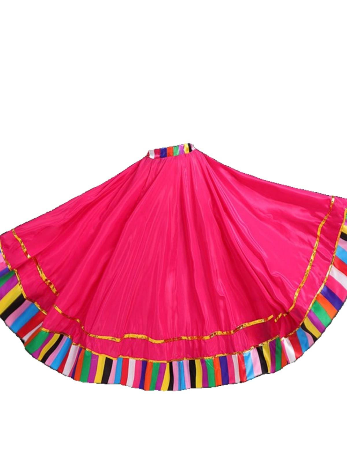 The Tibetan dance dress shows the dance dress for ethnic minority training