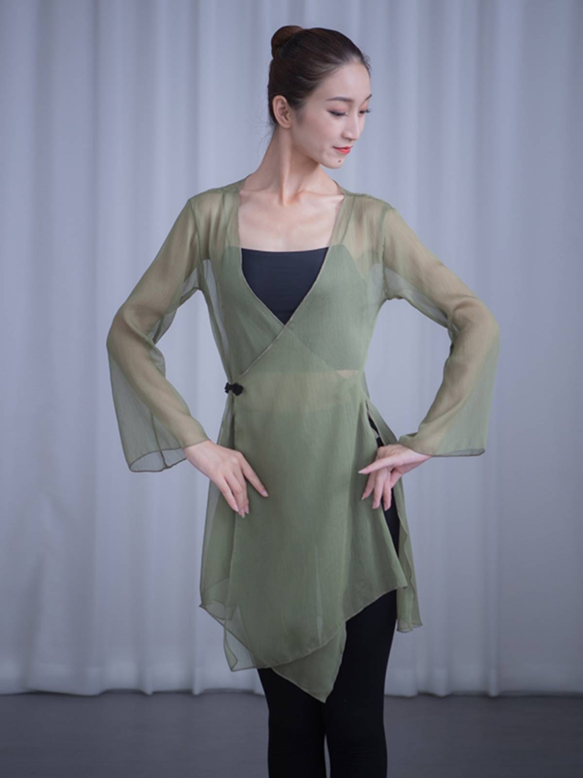 Classical dance exercise female Zen clothes national dance dance dance dance dance dance, elegant Han Tangji training suit