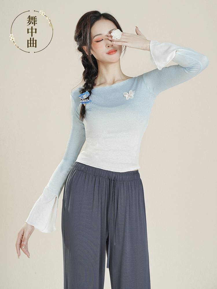 Dance of the original top of the jacket practice service in autumn and winter modern dance long -sleeved female classical dance Chinese dance -shaped dress dance service