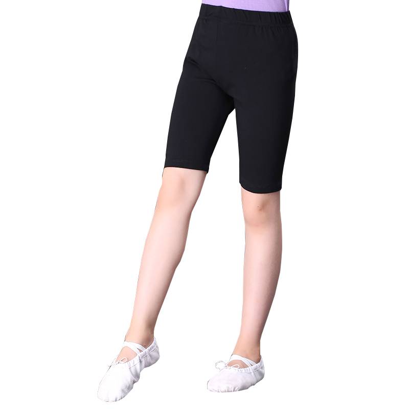 Children's dance pants pure cotton shorts base triple pants five -point practice pants children's dancing flat horns becomes people's national dance
