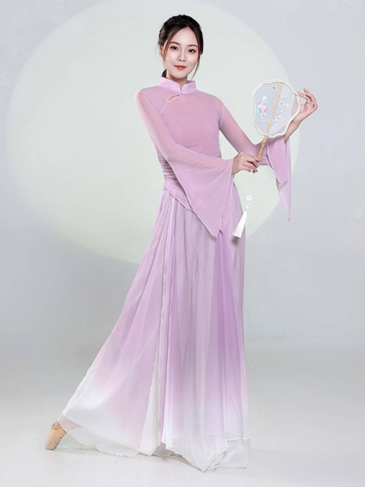 Classical dance service new top jacket elegant body rhyme yarn practice service Chinese dance nation performance clothing set women