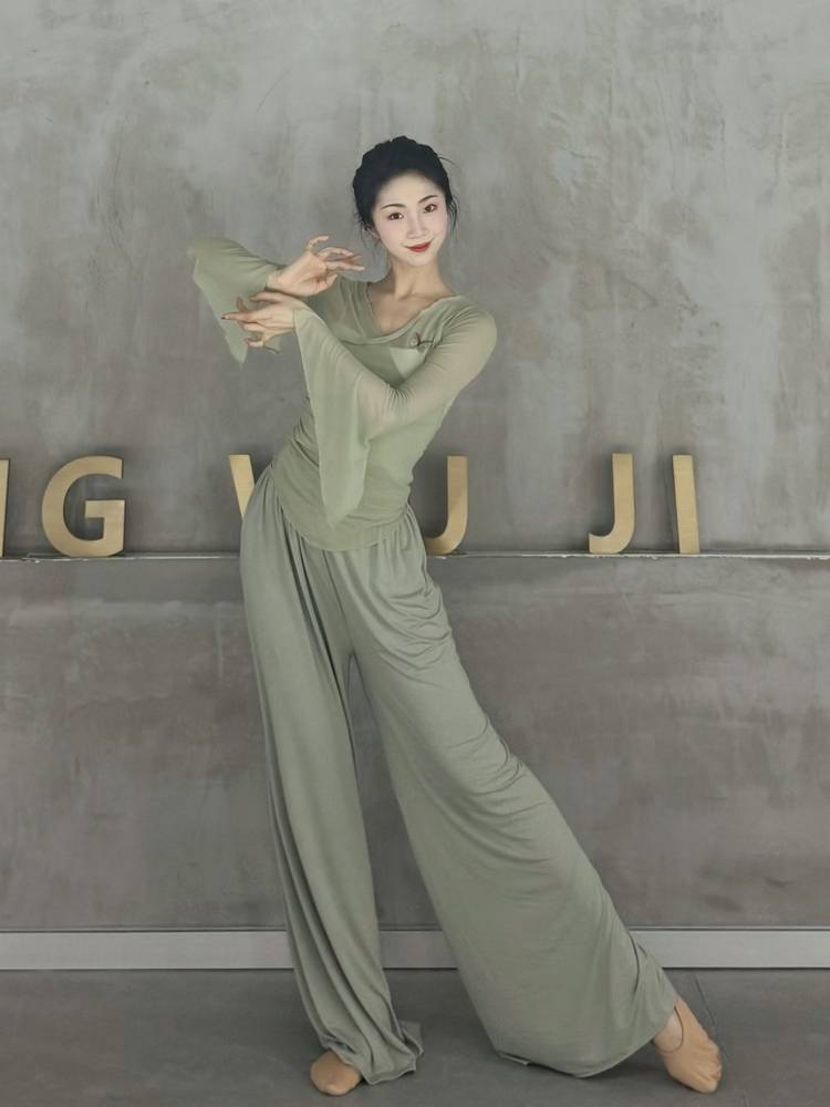 Classical dance body rhyme gauze butterfly net gauze top training dance teacher class service Chinese national dance clothing