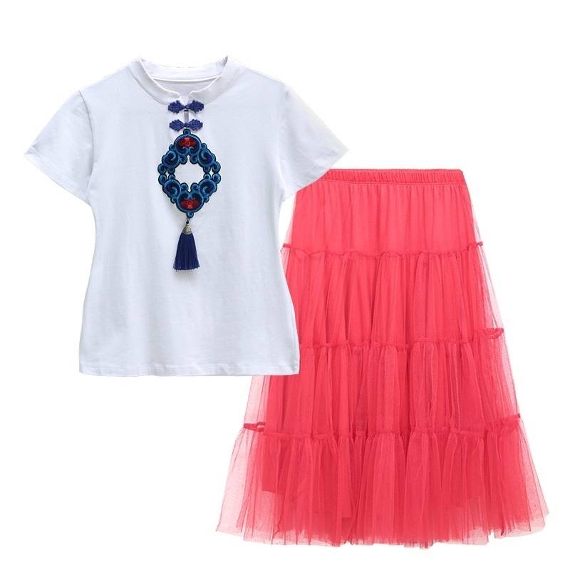 Pure Cotton National Plaza Dance Clothing 2024 New Spring / Summer Women's Long Sleeve Dance Yangge Dress Performing Clothing Set
