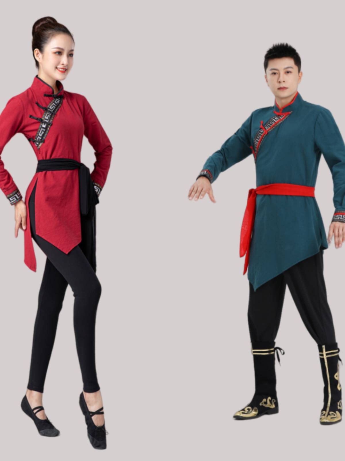 Men and women's new stage performances for Mongolian dance performance clothing and clothing practice service new national Mongolian dance
