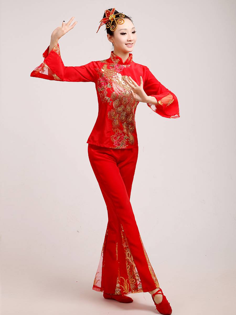 Yangge Dance Performance Clothing New Northeast Festive Middle -Elderly Square Dance Fan Dance Waist Dance Set
