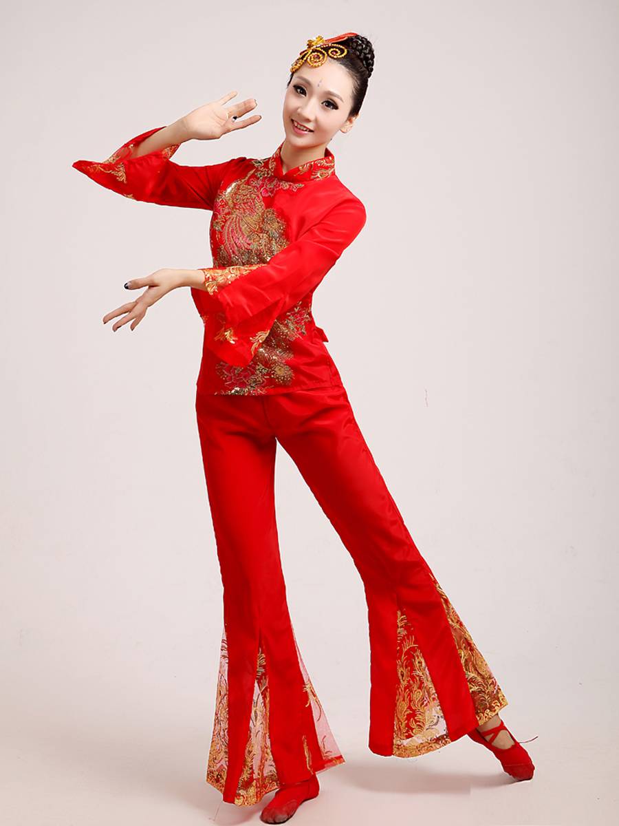 Yangge Dance Performance Clothing New Northeast Festive Middle -Elderly Square Dance Fan Dance Waist Dance Set