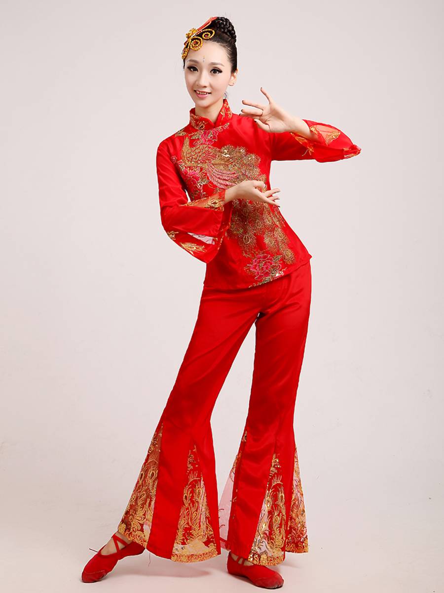 Yangge Dance Performance Clothing New Northeast Festive Middle -Elderly Square Dance Fan Dance Waist Dance Set