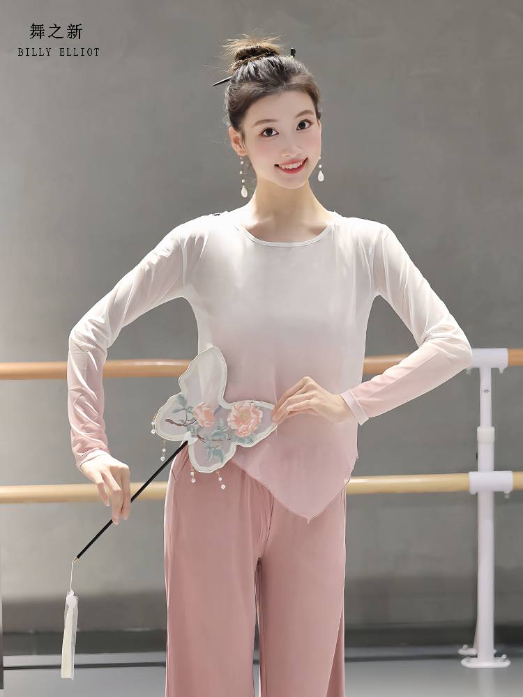 Classical Dance Dance Dressing Dress Autumn Gauze Fairy Ferry Chinese Dance Clothing Dance Dance Dance Practice Nets Top