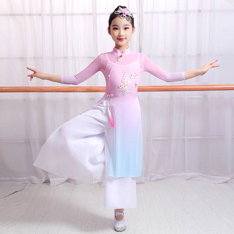 Children's practice service Classical dance girl Chinese dance body rhyme gauze performance service national dance art test Chinese wind chiffon