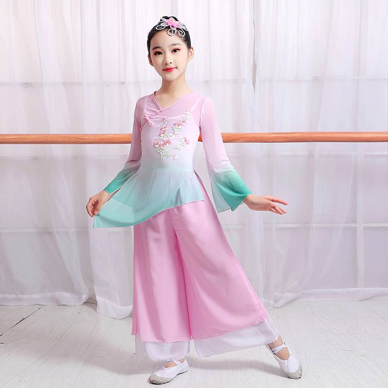Children's practice service Classical dance girl Chinese dance body rhyme gauze performance service national dance art test Chinese wind chiffon