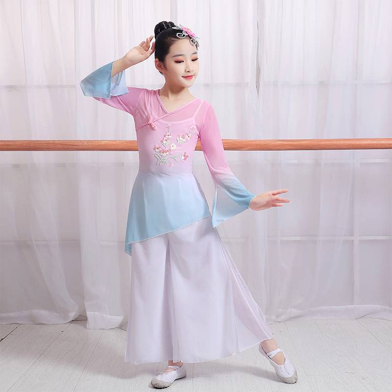 Children's practice service Classical dance girl Chinese dance body rhyme gauze performance service national dance art test Chinese wind chiffon