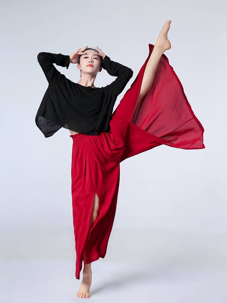 Classical dance clothing elegant modern dance exercise female Chinese ancient style dance pants wide -leg pants yoga pants performance service