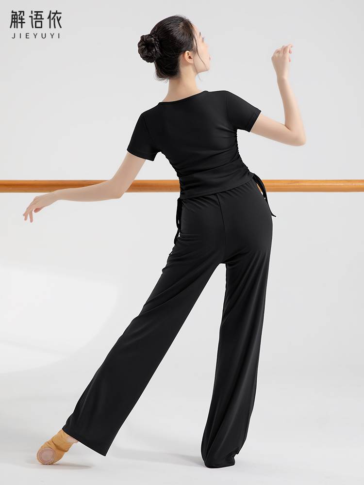 A modern dancer's summer adult dance dress with a thong and a classic national dance dress