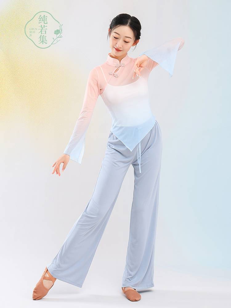Chun Ruo Ji Classic Dance Fairy Qi Guan Gradual Graduation Rhymes Sinais Female Dance Costume Chinese Dance Practice Dress