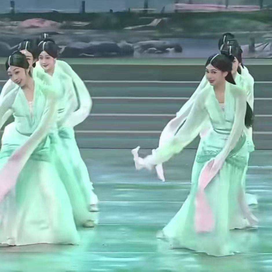2024 Spring Festival Gala Spring Classical Dance New National Dance Hanfu's elegant adults throwing sleeves performed Chinese style