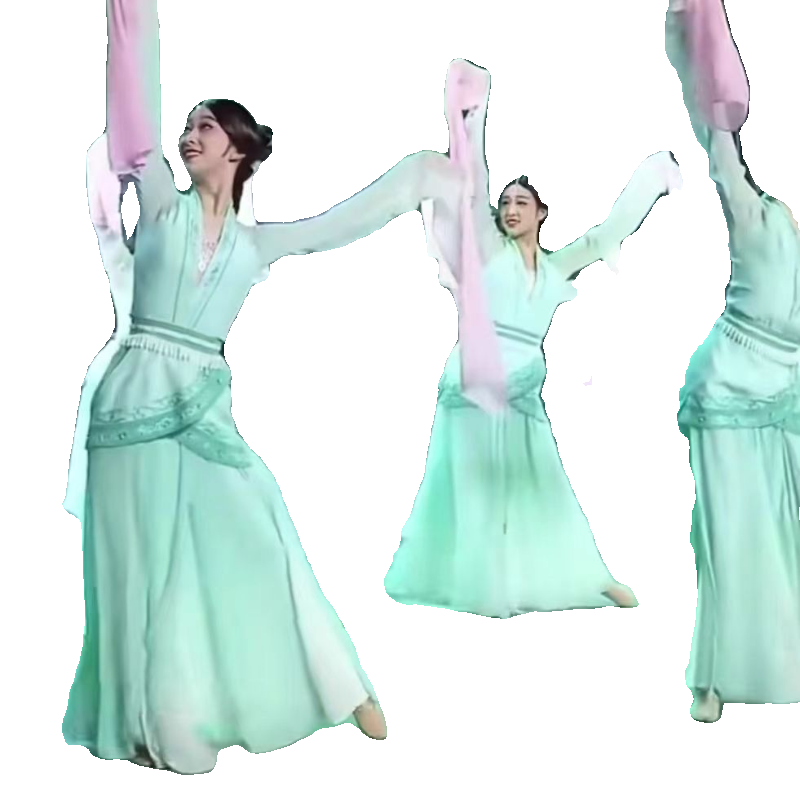 2024 Spring Festival Gala Spring Classical Dance New National Dance Hanfu's elegant adults throwing sleeves performed Chinese style