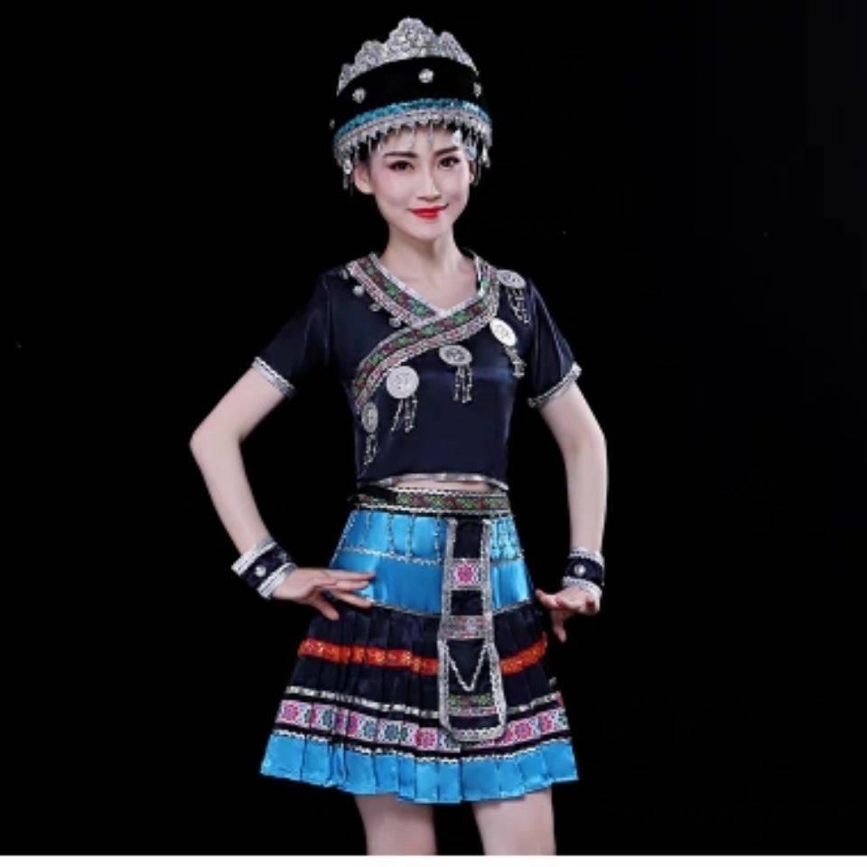 March San Miao clothing female new style of Yunnan Wenshan Tujia family dance performance service minority dance clothing