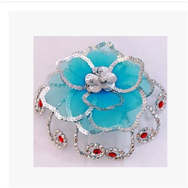 Douyin same new costume national style stage head plays playing with female classical dance v head flower bride