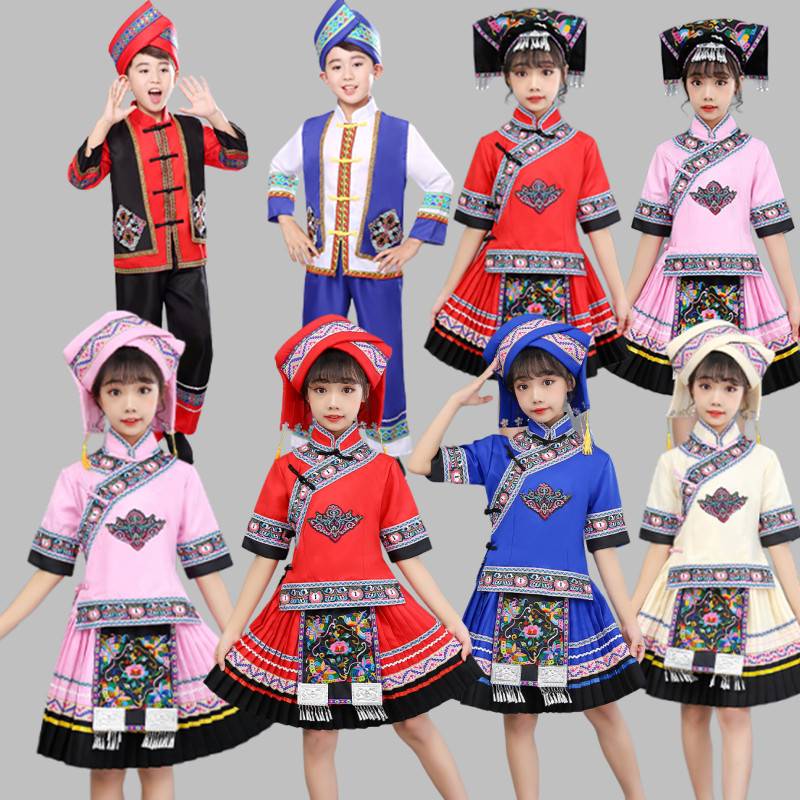 Guangxi March 3 Performance of Miao clothing men and women and ethnic minority dance performance clothing Yunnan Zhuang nationality performance service