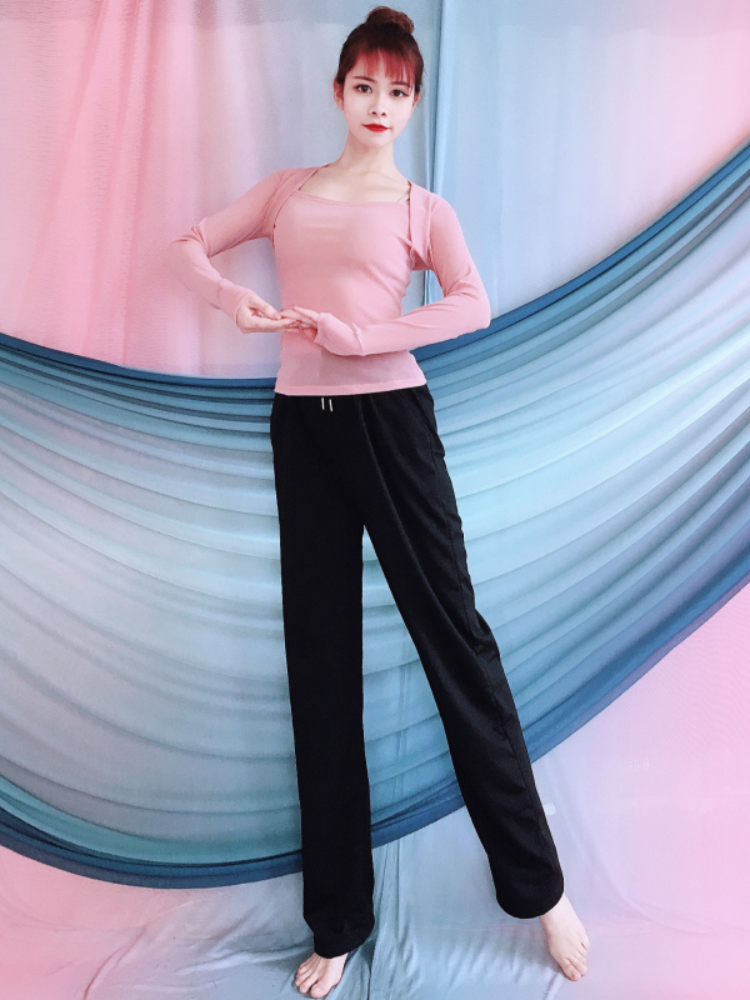 Baiya Qianhui Ballet Back -shoulder -style Modern Classical Body Rhyme Yoga -shaped Bottom Broken Shirt Monumerial Practice Uniform