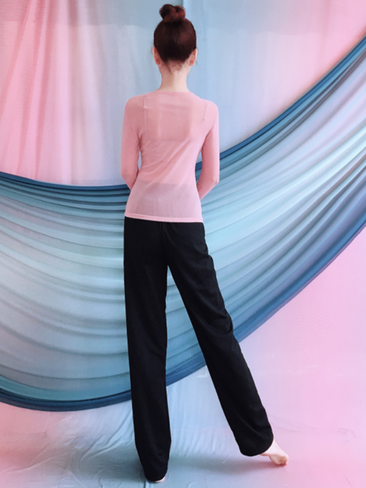 Baiya Qianhui Ballet Back -shoulder -style Modern Classical Body Rhyme Yoga -shaped Bottom Broken Shirt Monumerial Practice Uniform