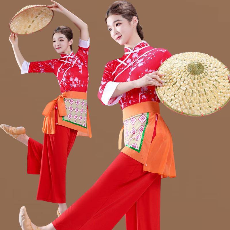 Square dance clothing new set of Yangge clothing tea picking dance performance performance clothes ethnic dance dance dance women