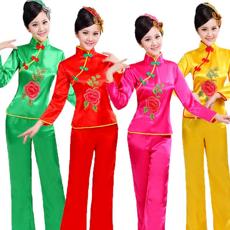 Plaza Dance Yangge Fair Performance Services 2024 new set waist waist inspiring fan dance national dance performance service