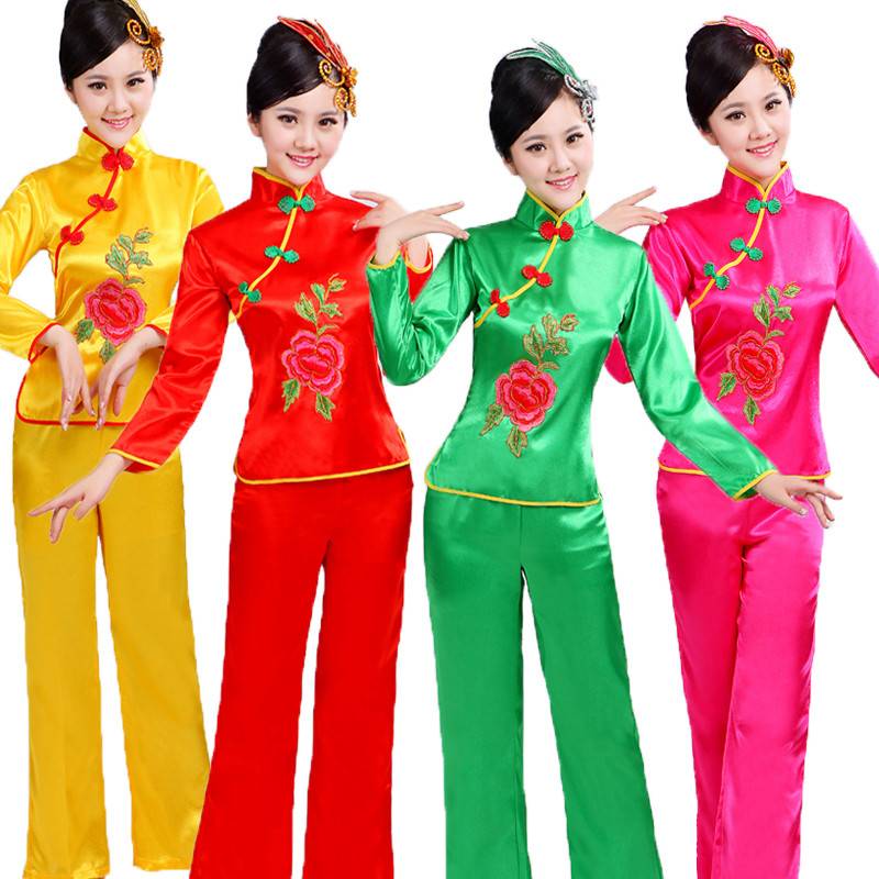 Plaza Dance Yangge Fair Performance Services 2024 new set waist waist inspiring fan dance national dance performance service