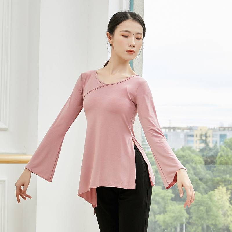 Dance and clothing female adults are thin and practiced, classical dance body rhyme, sportswear, national dance top dance service